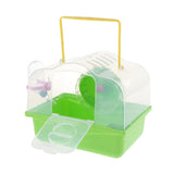 Maxbell Portable Carrier Hamster Carry Case Cage with Water Bottle Outdoor green