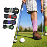 Maxbell 4 Pcs Waterproof Golf Wood Headcover Drivers Covers Fairway Club Cover Black