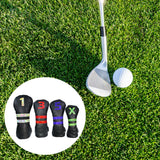 Maxbell 4 Pcs Waterproof Golf Wood Headcover Drivers Covers Fairway Club Cover Black