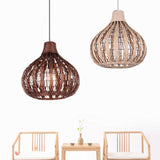 Maxbell Bamboo Pendant Lampshade Room Hanging Ceiling Lamp Light Shade Bamboo Color