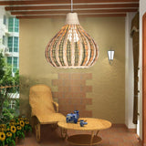 Maxbell Bamboo Pendant Lampshade Room Hanging Ceiling Lamp Light Shade Bamboo Color