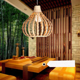 Maxbell Bamboo Pendant Lampshade Room Hanging Ceiling Lamp Light Shade Bamboo Color