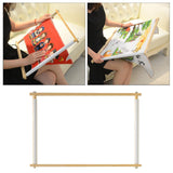 Maxbell Wood Tapestry Scroll Embroidery Frame Cross Stitch DIY Crafts Sewing Tools 50x42cm