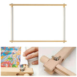 Maxbell Wood Tapestry Scroll Embroidery Frame Cross Stitch DIY Crafts Sewing Tools 50x42cm