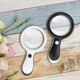 Maxbell Small Handheld Magnifier with 18 LED Light for Seniors Children Books  Black