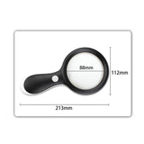 Maxbell Small Handheld Magnifier with 18 LED Light for Seniors Children Books  Black