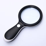 Maxbell Small Handheld Magnifier with 18 LED Light for Seniors Children Books  Black