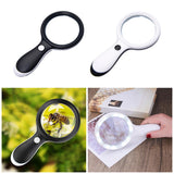 Maxbell Small Handheld Magnifier with 18 LED Light for Seniors Children Books  Black