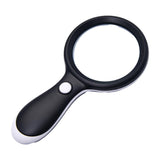 Maxbell Small Handheld Magnifier with 18 LED Light for Seniors Children Books  Black