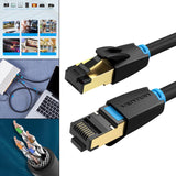 Maxbell Ethernet Cable 40Gbps 2000Mhz Lan patch Plug and Play for Router Gaming 1m