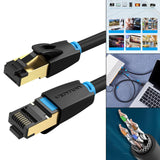 Maxbell Ethernet Cable 40Gbps 2000Mhz Lan patch Plug and Play for Router Gaming 1m