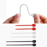 Maxbell 6 X Silicone Strap Tie Cable Organizer Soft Tie Wraps for USB Wire earphone