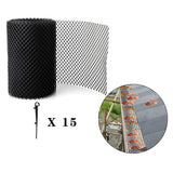 Maxbell Gutter Guard Mesh Cover Debris Protector Stop Leaf Blocks 18cmx8m 15 Hooks