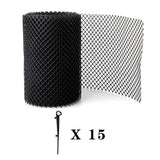 Maxbell Gutter Guard Mesh Cover Debris Protector Stop Leaf Blocks 18cmx8m 15 Hooks