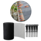 Maxbell Gutter Guard Mesh Cover Debris Protector Stop Leaf Blocks 18cmx8m 15 Hooks