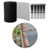 Maxbell Gutter Guard Mesh Cover Debris Protector Stop Leaf Blocks 18cmx8m 15 Hooks