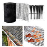 Maxbell Gutter Guard Mesh Cover Debris Protector Stop Leaf Blocks 18cmx8m 15 Hooks
