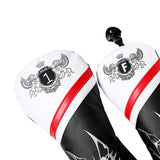 Maxbell 4pcs PU Golf Wood Headcover Golf Drivers Head Cover Driver Club Protection Butterfly