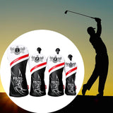 Maxbell 4pcs PU Golf Wood Headcover Golf Drivers Head Cover Driver Club Protection Butterfly