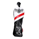 Maxbell 4pcs PU Golf Wood Headcover Golf Drivers Head Cover Driver Club Protection Butterfly