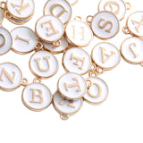 Maxbell 26Pc Alphabet Letters Charms Pendents A-Z DIY Crafts Jewelry Making White