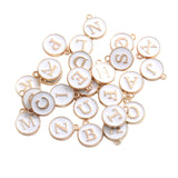 Maxbell 26Pc Alphabet Letters Charms Pendents A-Z DIY Crafts Jewelry Making White