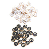 Maxbell 26Pc Alphabet Letters Charms Pendents A-Z DIY Crafts Jewelry Making White