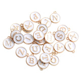 Maxbell 26Pc Alphabet Letters Charms Pendents A-Z DIY Crafts Jewelry Making White