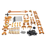 Maxbell RC Car Metal Upgrade Part Kit fit for WLtoys 1/12 RC 2.4G 4WD Car Accs gold