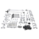 Maxbell RC Car Metal Upgrade Part Kit fit for WLtoys 1/12 RC 2.4G 4WD Car Accs silver