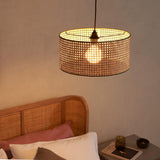 Maxbell Bamboo Weave Round Pendant Light Fixture Kitchen Ceiling Lamp Chandelier Large 50x23cm