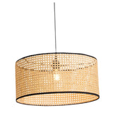 Maxbell Bamboo Weave Round Pendant Light Fixture Kitchen Ceiling Lamp Chandelier Large 50x23cm