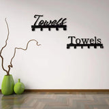 Maxbell Rustic Wall Key Hanger Hooks Towel Rack for Kitchen Home  Italic 5 Hooks