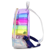 Maxbell Clear Backpack Heavy Duty Shoulder Bag Outdoor Daypack Rucksack Purple