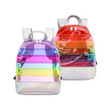 Maxbell Clear Backpack Heavy Duty Shoulder Bag Outdoor Daypack Rucksack Purple