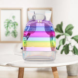 Maxbell Clear Backpack Heavy Duty Shoulder Bag Outdoor Daypack Rucksack Purple