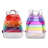 Maxbell Clear Backpack Heavy Duty Shoulder Bag Outdoor Daypack Rucksack Purple