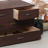 Maxbell Wooden Storage Box Jewelry Earrings Gift Drawer Chest Organizer Home Decor 3 Layer