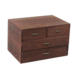 Maxbell Wooden Storage Box Jewelry Earrings Gift Drawer Chest Organizer Home Decor 3 Layer