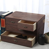 Maxbell Wooden Storage Box Jewelry Earrings Gift Drawer Chest Organizer Home Decor 3 Layer