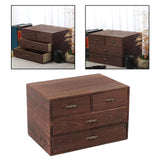 Maxbell Wooden Storage Box Jewelry Earrings Gift Drawer Chest Organizer Home Decor 3 Layer