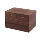 Maxbell Wooden Storage Box Jewelry Earrings Gift Drawer Chest Organizer Home Decor 3 Layer