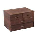 Maxbell Wooden Storage Box Jewelry Earrings Gift Drawer Chest Organizer Home Decor 3 Layer