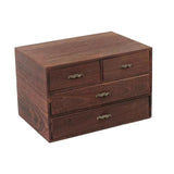 Maxbell Wooden Storage Box Jewelry Earrings Gift Drawer Chest Organizer Home Decor 3 Layer