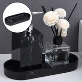 Maxbell Toilet Vanity Tray Resin Bathtub Tray Organizer for Bedroom Plant Black