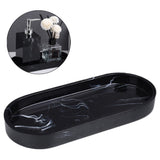 Maxbell Toilet Vanity Tray Resin Bathtub Tray Organizer for Bedroom Plant Black