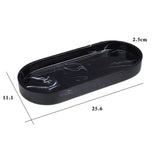 Maxbell Toilet Vanity Tray Resin Bathtub Tray Organizer for Bedroom Plant Black