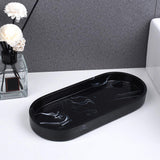 Maxbell Toilet Vanity Tray Resin Bathtub Tray Organizer for Bedroom Plant Black