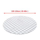 Maxbell Fitted Table Cloth Water Resistance Dinner Table Cover White 120cm