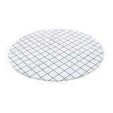 Maxbell Fitted Table Cloth Water Resistance Dinner Table Cover White 120cm